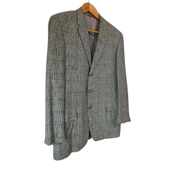 Vtg Sewell Gray Blue Colorful Fleck Tailored Tweed Blazer Sport Coat sz 44 - Picture 3 of 7